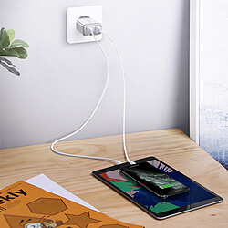 Akashi Chargeur Secteur 20W USB-A Quick Charge 3.0 Blanc + Câble Lightning