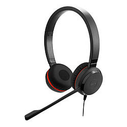 Jabra Evolve 20 SE Stéréo MS avec adaptateur USB-C/A, coussinets similicuir