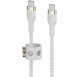 Belkin 2x Boost Charge Pro Flex Câbles silicone tressé USB-C vers USB-C (blanc) - 1 m