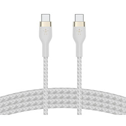 Belkin Boost Charge Pro Flex Câble silicone tressé USB-C vers USB-C (blanc) - 3 m