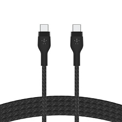 Belkin Boost Charge Pro Flex Câble silicone tressé USB-C vers USB-C (Noir) - 2 m