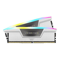 Corsair Vengeance RGB DDR5 32 Go (2 x 16 Go) 6000 MHz CL36 1.35V - Blanc