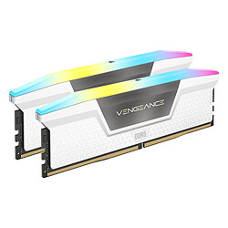 Corsair Vengeance RGB DDR5 32 Go (2 x 16 Go) 5600 MHz CL40 - Blanc