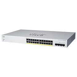 Cisco Systems Cisco CCBS220-24P-4X Switch web manageable niveau 2 24 ports 10/100/1000 Mbps + 4 logements SFP 10 Gbps