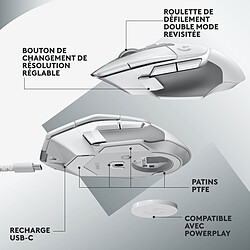 Logitech G G502X Lightspeed Blanc pas cher