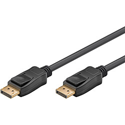 Goobay Câble DisplayPort 4K (5 m) Câble DisplayPort mâle vers DisplayPort mâle compatible 3D et 4K@60Hz (5 mètres)