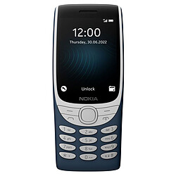 Nokia 8210 4G Bleu Téléphone 4G Dual SIM - Unisoc T107 1.0 GHz - RAM 48 Mo - Ecran 2.8" 240 x 320 - 128 Mo - Bluetooth 5.0 - 1450 mAh