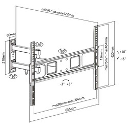 Goobay Full Motion Wall Mount L pour TV de 37" à 70" pas cher