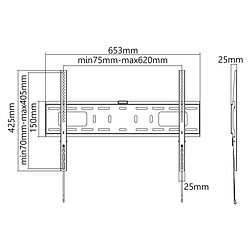 Goobay Fixed Wall Mount Pro L pour TV de 37" à 70" pas cher