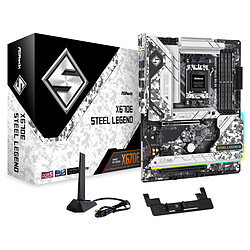 ASRock X670E Steel Legend Carte mère ATX Socket AM5 AMD X670E - 4x DDR5 - M.2 PCIe 5.0 - USB 3.2 - PCI-Express 5.0 16x - LAN 2.5 GbE - Wi-Fi 6E