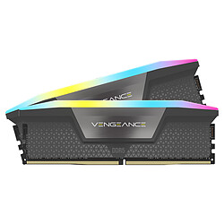Corsair Vengeance RGB DDR5 32 Go (2 x 16 Go) 6400 MHz CL30 - Kit Dual Channel 2 barrettes de RAM RGB DDR5 PC5-51200 - CMH32GX5M2B6400Z30 - Optimisé pour AMD