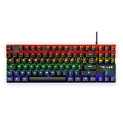 The G-Lab Keyz Mercury TKL (Noir) Clavier gaming - Format compact TKL - Interrupteurs mécaniques rouges - Rétroéclairage RGB - compatible PC, PS4, PS5 et Xbox - AZERTY, Français