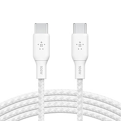 Belkin Câble USB-C Renforcé 100 W 3 m (Blanc)