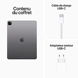 Apple iPad Pro (2022) 12.9 pouces 128 Go Wi-Fi + Cellular Gris Sidéral pas cher