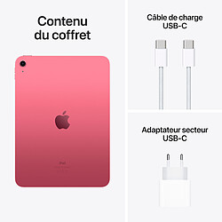 Apple iPad (2022) 64 Go Wi-Fi + Cellular Rose pas cher