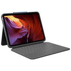 Logitech Rugged Folio iPad 10.9" (10e génération) (Gris Oxford) Étui clavier avec protection de qualité militaire pour iPad 10.9" (10e génération) (AZERTY, Français)