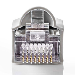 Nedis Connecteurs RJ45 Cat 5 UTP Mâles Gris/Transparent (par 10)