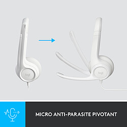 Avis Logitech USB Headset H390 (Blanc Cassé)