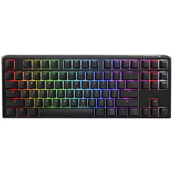 Ducky Channel One 3 TKL Black (Cherry MX Brown) Clavier haut de gamme - format TKL - interrupteurs mécaniques marron (switches Cherry MX Brown) - rétroéclairage RGB - remplacement à chaud des interrupteurs - touches en PBT - AZERTY, Français