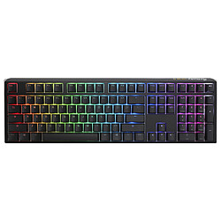 Ducky Channel One 3 Black (Cherry MX Red) Clavier haut de gamme - interrupteurs mécaniques rouges (switches Cherry MX Red) - rétroéclairage RGB - remplacement à chaud des interrupteurs - touches en PBT - AZERTY, Français