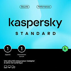 Kaspersky Anti-Virus Standard - Licence 1 poste 1 an Antivirus - Licence 1 an 1 poste (français, Windows, MacOS, iOS, Android)