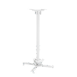 Vivolink VLMC350M-W (Blanc) Support plafond universel pour vidéoprojecteur jusqu'à 35 kg avec réglage en hauteur de 60.5 cm à 90.5 cm