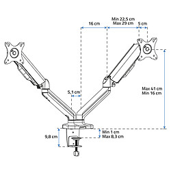 Advance ADV-ARM2 - Support 2 écrans pas cher