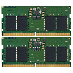 Kingston ValueRAM SO-DIMM 16 Go (2 x 8 Go) DDR5 5200 MHz CL42 SR X16 Kit Dual Channel 2 barrettes de RAM SO-DIMM DDR5 PC5-41600 -KVR52S42BS6K2-16