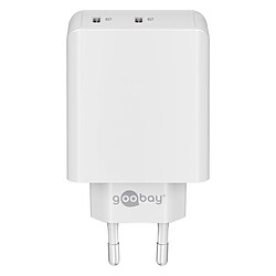 Goobay Chargeur rapide double USB C PD 36W (blanc)