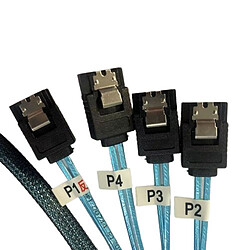 TEXTORM Câble Mini-SAS vers 4x SATA - 60 cm