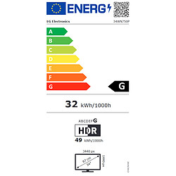 LG 34" LED - 34WN750P-B pas cher