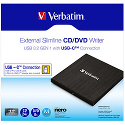 Verbatim Graveur de CD/DVD externe USB-C