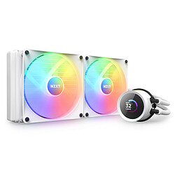 NZXT Kraken 280 RGB Blanc Kit de Watercooling tout-en-un 280 mm pour processeur avec écran LCD personnalisable