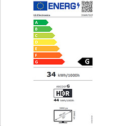 LG 35" LED - 35WN75CP-W pas cher