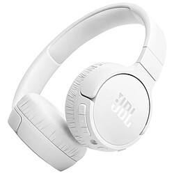 JBL Tune 670NC Blanc Casque circum-aural fermé sans fil - Réduction de bruit adaptative - Bluetooth 5.3 - Commandes/Micro - Autonomie 44h - Pliable