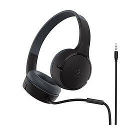 Belkin Casque filaire pour Enfants Protection 85 db SoundForm Mini (Noir)