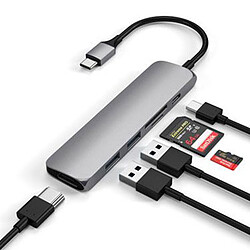 SATECHI Multiports Slim USB-C v2 Gris