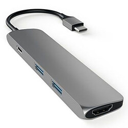 SATECHI Multiports Slim USB-C Argent