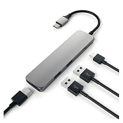 SATECHI Multiports Slim USB-C Argent