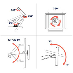 Ergotron Bras pour écran LX Noir pas cher