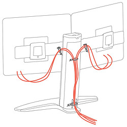 Ergotron Stand Neo-Flex bi-écran ajustable en hauteur pas cher