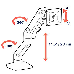 Acheter Ergotron HX mono-écran, fixation bureau (noir)