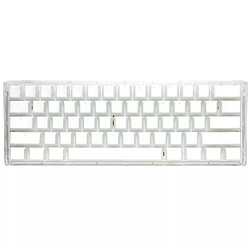 Ducky Channel One 3 Mini Aura White (Cherry MX Brown) Clavier haut de gamme - format ultra-compact 60% - interrupteurs mécaniques marron (switches Cherry MX Brown) - rétroéclairage RGB - remplacement à chaud des interrupteurs - touches ABS - AZERTY, Français