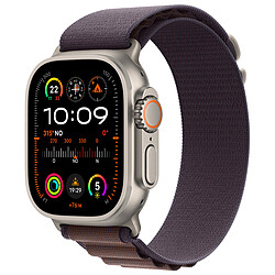 Apple Watch Ultra 2 GPS + Cellular Titanium Case Indigo Alpine Loop 49 mm - S Montre connectée 4G LTE - Titane - Étanche IP6X - GPS - Cardiofréquencemètre/ECG/SpO2/Température - Écran OLED Retina Always On - Wi-Fi 4 / Bluetooth 5.3 - watchOS 10