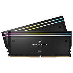 Corsair Dominator Titanium DDR5 RGB 32 Go (2 x 16 Go) 7200 MHz CL34 - Noir