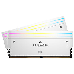 Corsair Dominator Titanium DDR5 RGB 32 Go (2 x 16 Go) 6000 MHz CL30 - Blanc