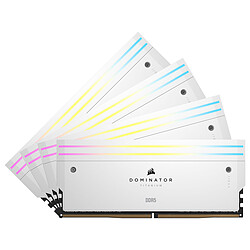 Corsair Dominator Titanium DDR5 RGB 64 Go (4 x 16 Go) 6000 MHz CL36 - White