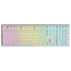 Designed by GG Ironclad v3 Red Blood (Blanc) Clavier gaming haut de gamme modulable - interrupteurs mécaniques (switches Red Blood) - touches doubleshot - rétro-éclairage RGB - AZERTY, Français