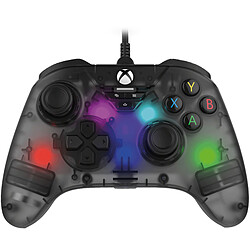 Snakebyte XSX GamePad RGB X (Anthracite) Manette de jeu filaire - capteurs à effet Hall - sticks et gâchettes analogiques - rétroéclairage - compatible Xbox Series X/S et PC