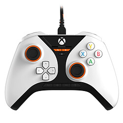 Snakebyte XSX GamePad Pro X (Blanc) Manette de jeu filaire - capteurs à effet Hall - panneau audio - sticks et gâchettes analogiques - compatible Xbox Series X/S et PC